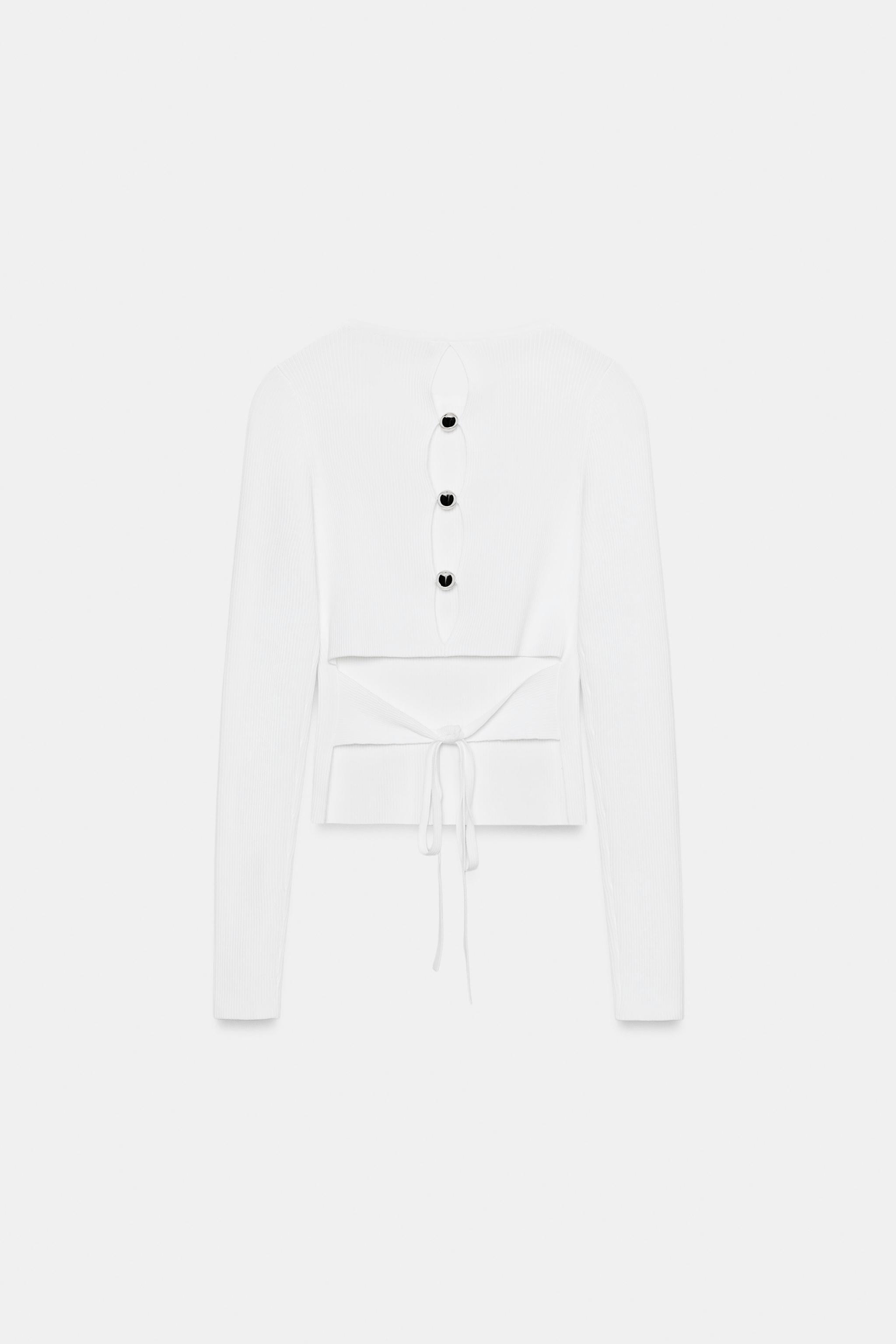 TOP EN MAILLE BOULES DOS